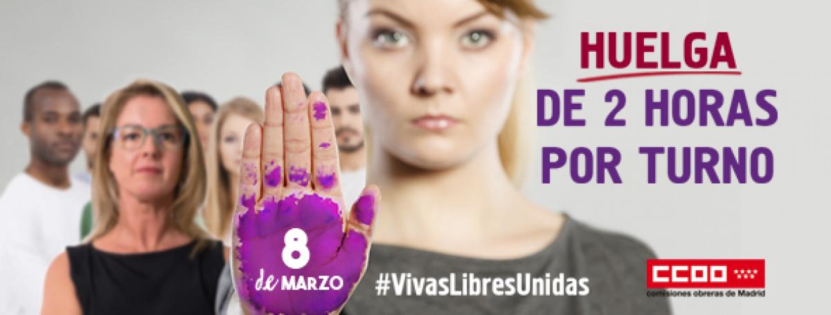 8 de Marzo 2018, huelga de 2h por turno