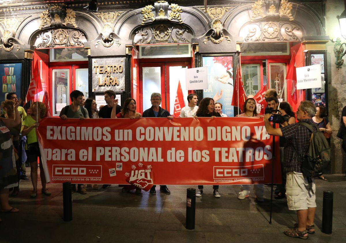 Concentracin por un convenio para el personal de teatros de la Comunidad de Madrid (archivo)