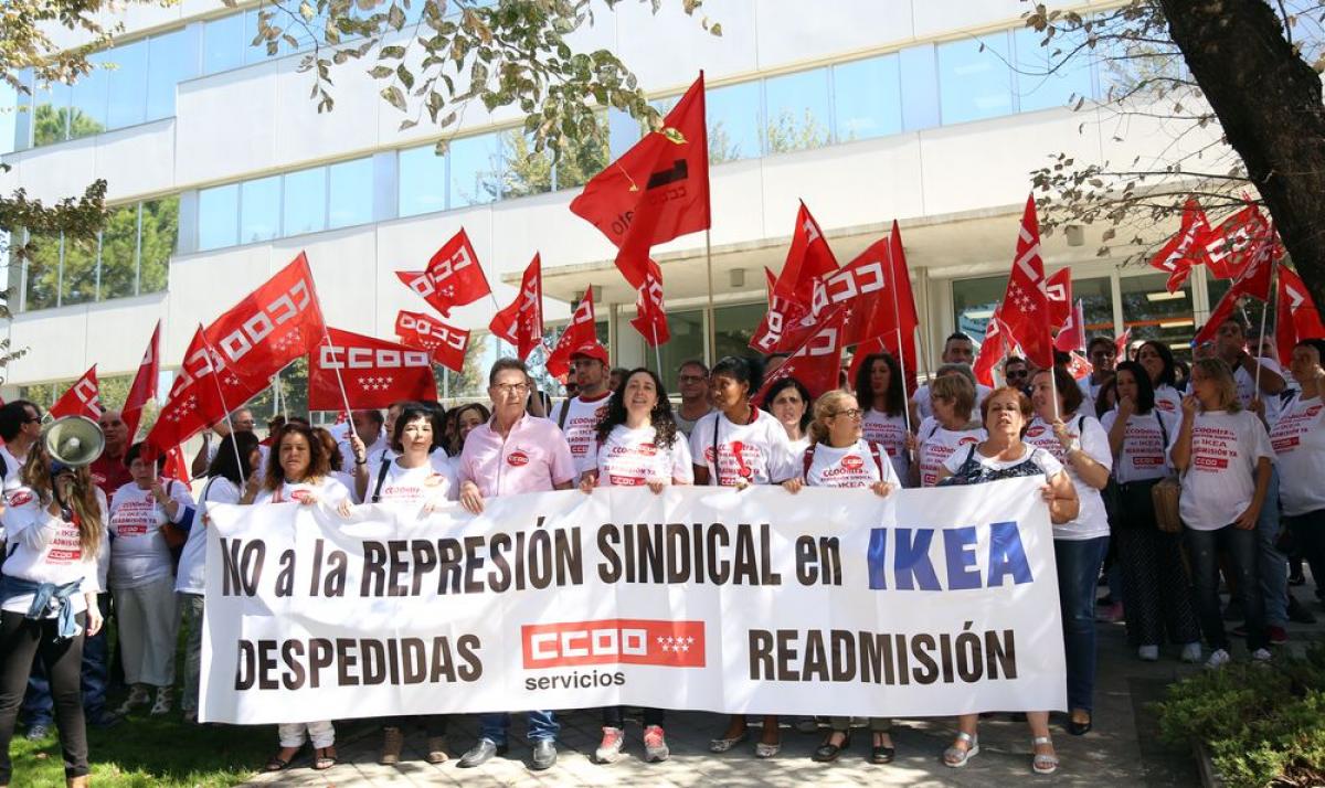 Concentraci contra la represin sindical en Ikea