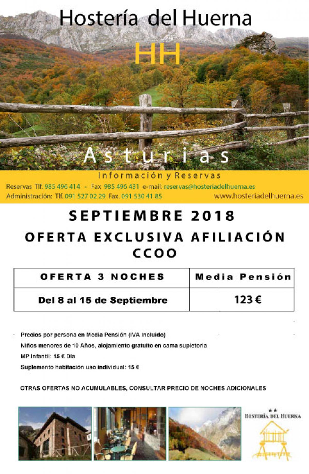 Oferta septiembre Hostera del Huerna