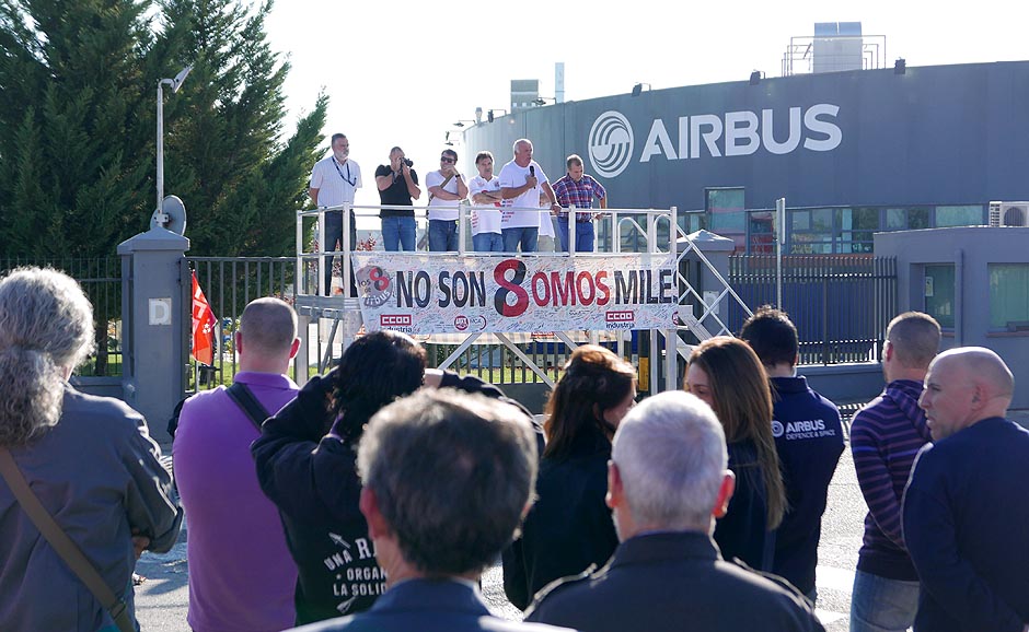 Concentracin de apoyo a los 8 de Airbus