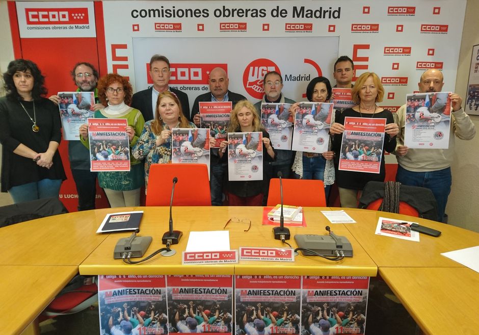 Representantes de organizaciones de Madrid se renen sobre las restricciones del derecho de huelga