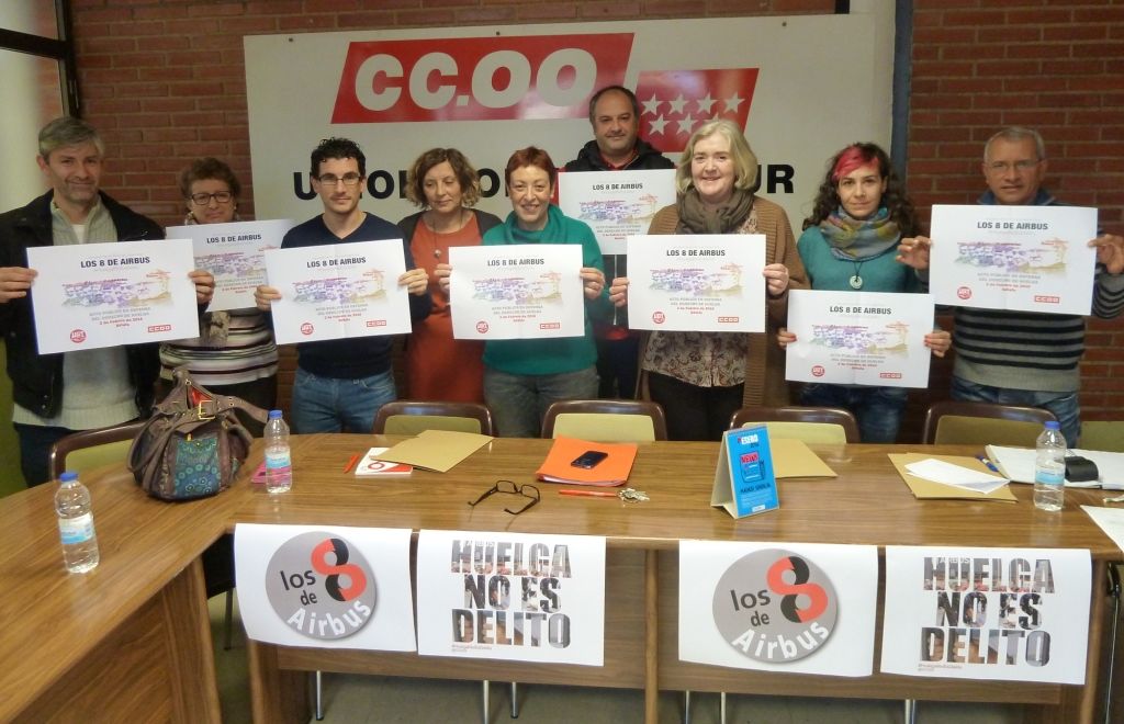 Partidos polticos y organizaciones sociales de Getafe muestran su apoyo a Los 8 de Airbus