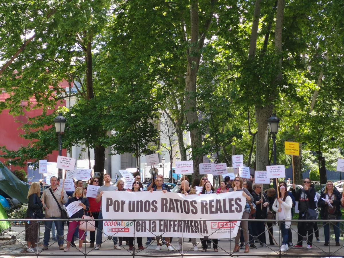 CCOO reclama al Ministerio de Sanidad que obligue a la privada-concertada a cumplir las ratios de enfermera de la pblica
