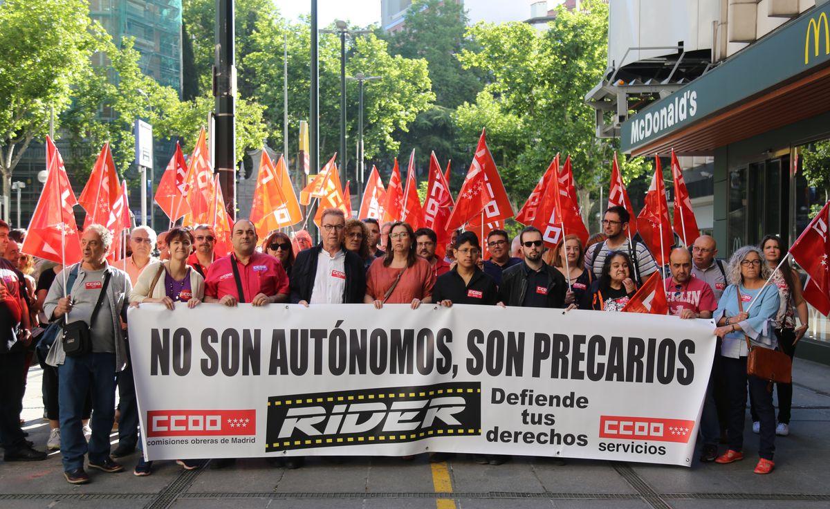 Apoyo a los riders contra la precariedad y por unas condiciones de trabajo justas