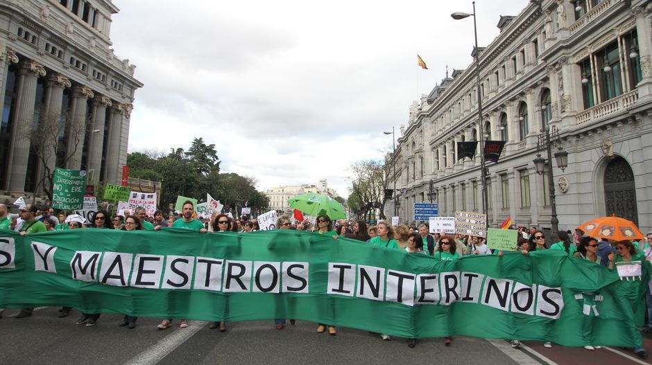 Manifestacin de profesorado interino (archivo)