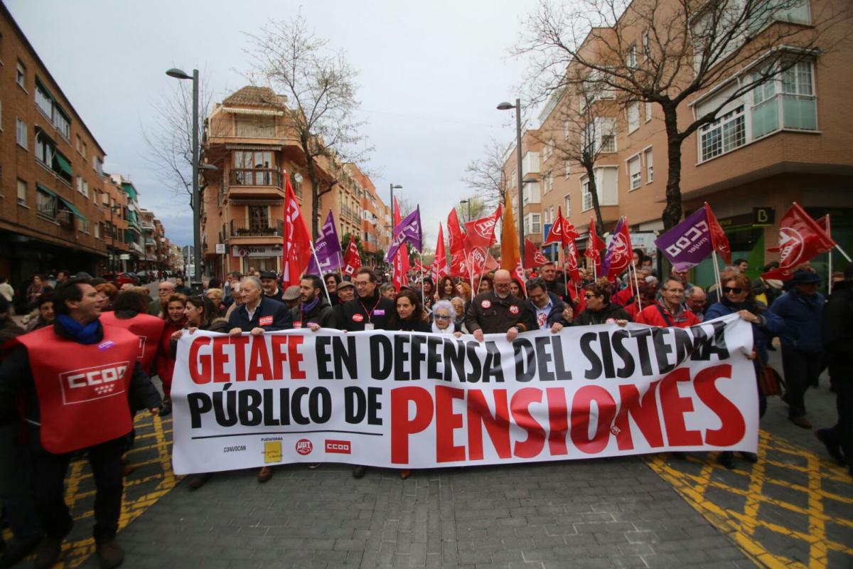 Un momento de la manifestacin en Getafe