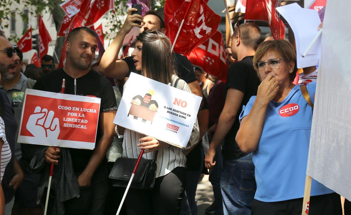 Burger King anula los despidos y readmite a tres sindicalistas de CCOO