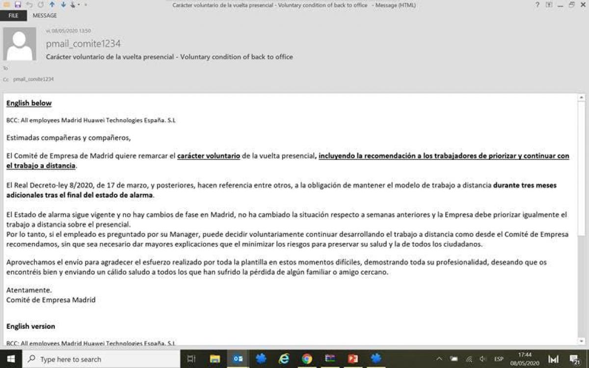 Sobre el plan de retorno