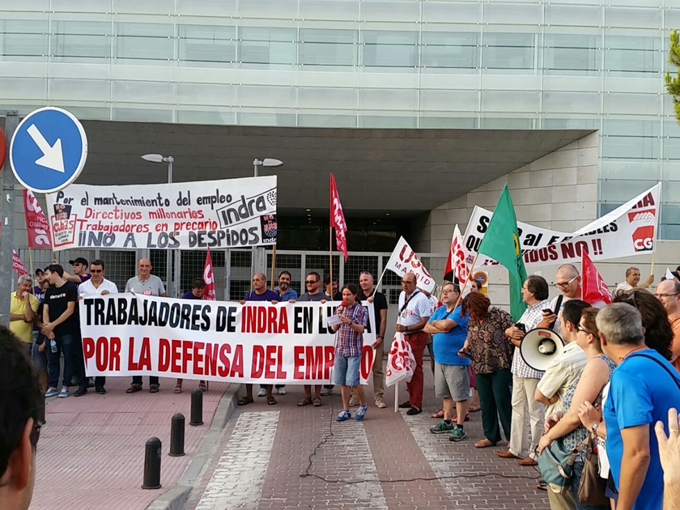Manifestacin contra el ERE de Indra