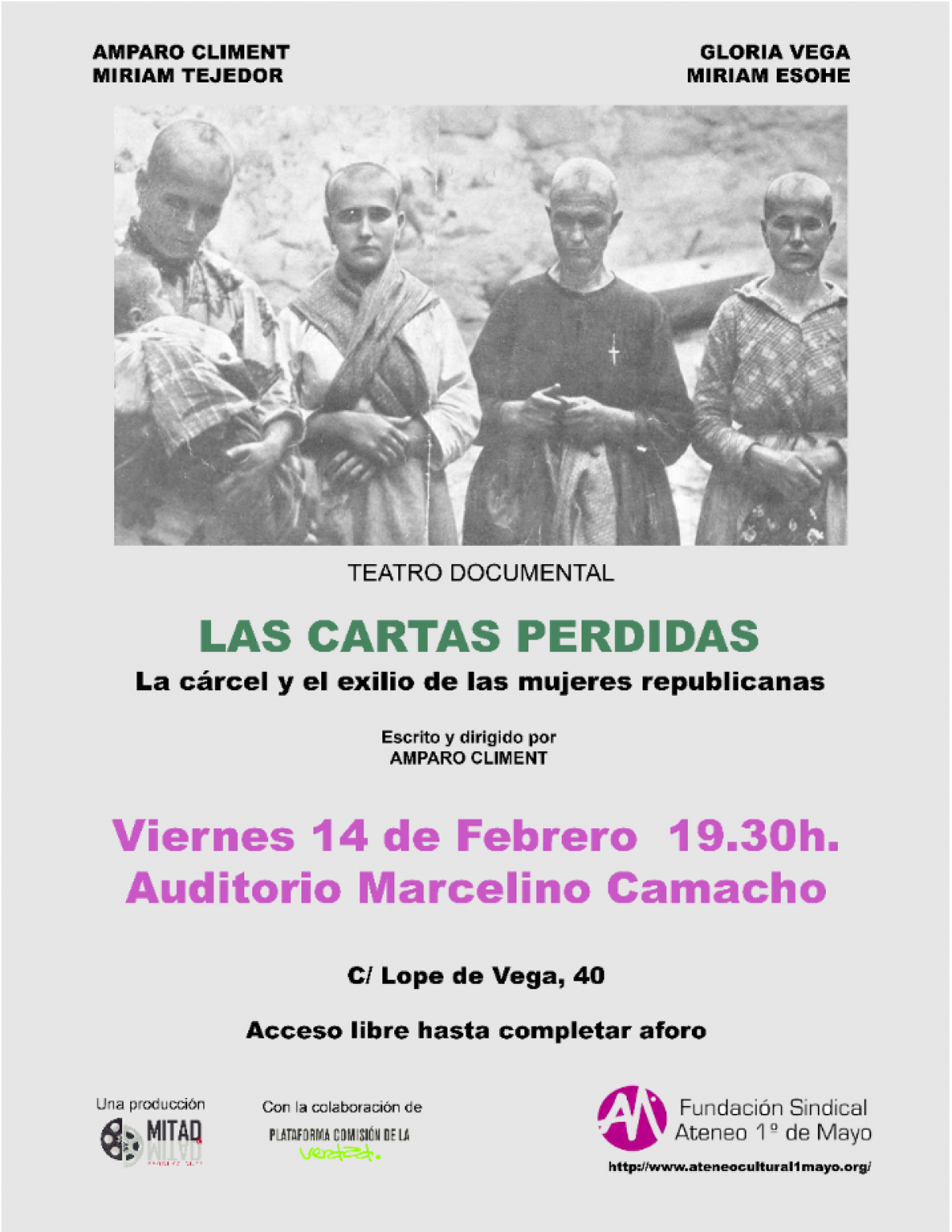 "Las Cartas perdidas", Exilio y crcel de las mujeres republicanas