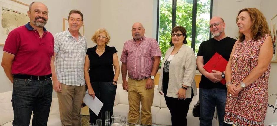 Reunin de los sindicatos con Manuela Carmena