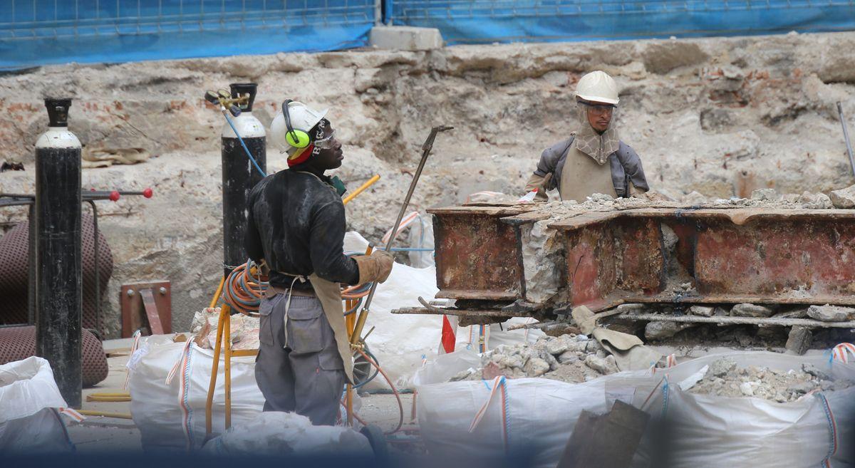 Trabajadores de construccin en Madrid