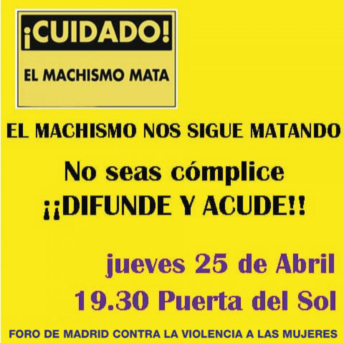 Cartel Foro contra la violencia a las mujeres