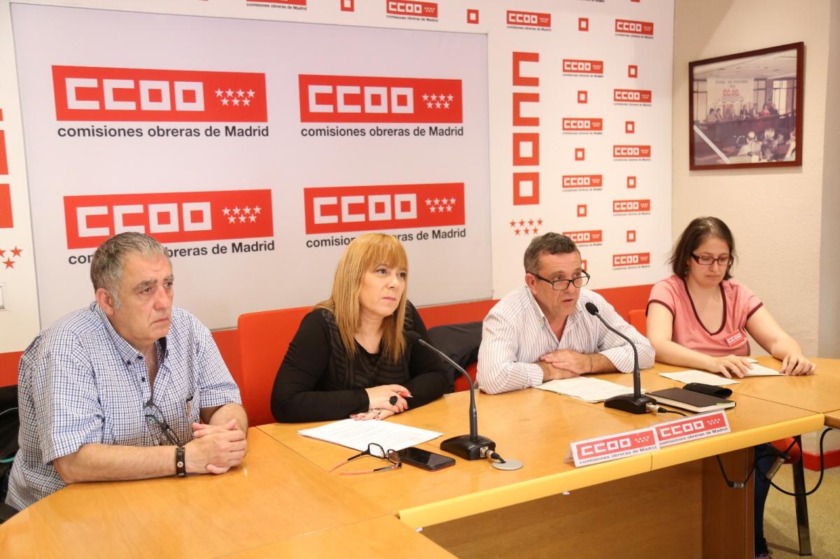 Rueda de prensa de CCOO Metro