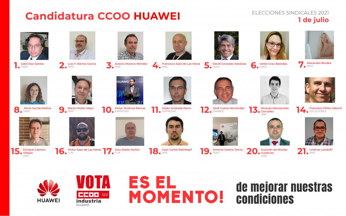 Candidatura CCOO Huawei
