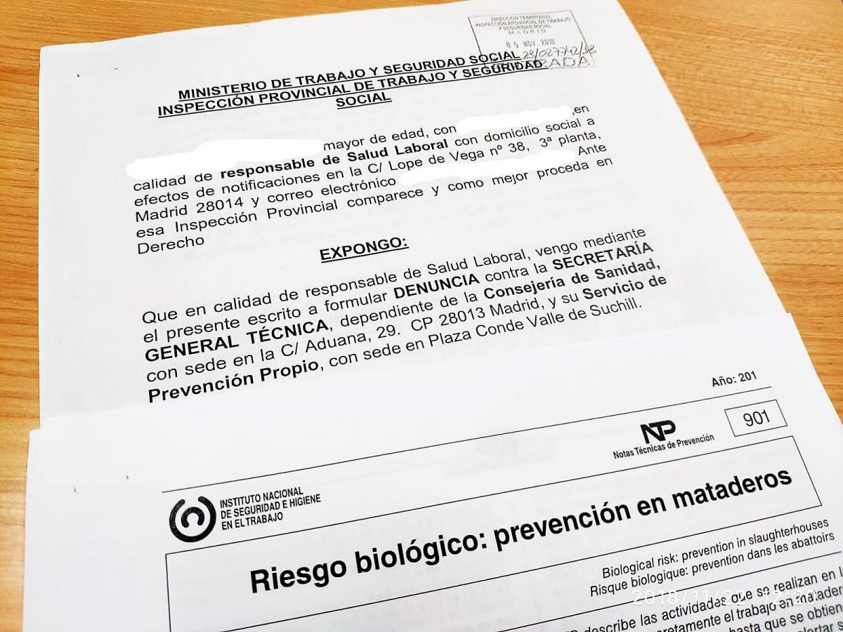 La Comunidad de Madrid lleva ms de tres aos sin entregar equipos de proteccin individual a los y las veterinarios oficiales de los mataderos