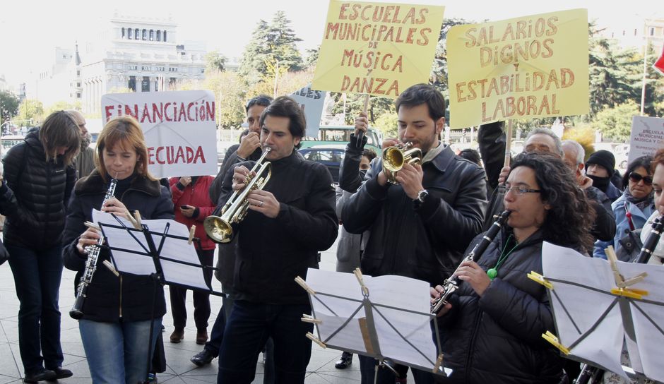 Concentracin en defensa de las Escuelas Municipales de Msica y Danza de Madrid