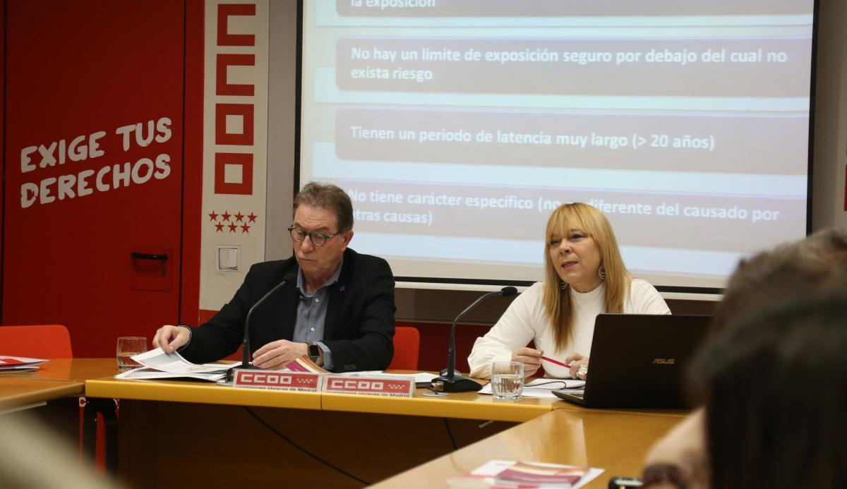 Jaime Cedrn y Carmen Mancheo en la rueda de prensa de presentacin del informe