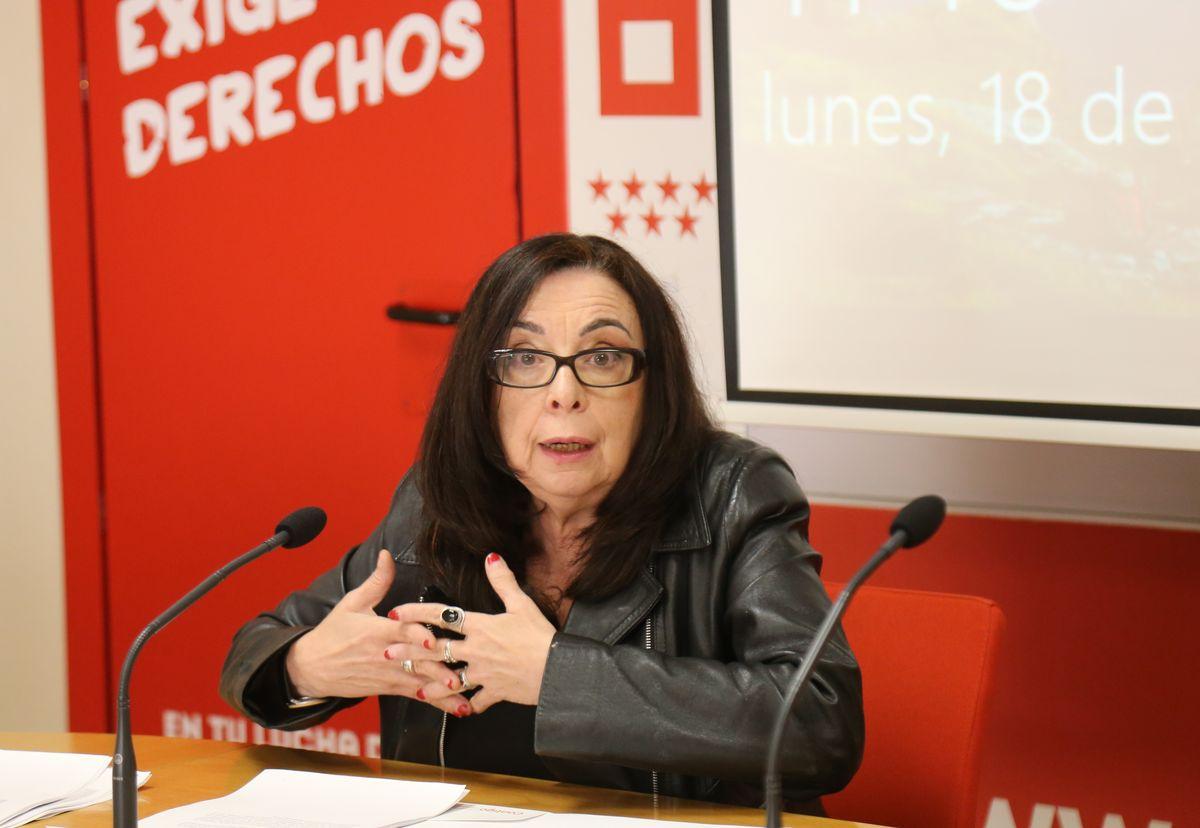 Isabel Galvn ayer, durante la rueda de prensa
