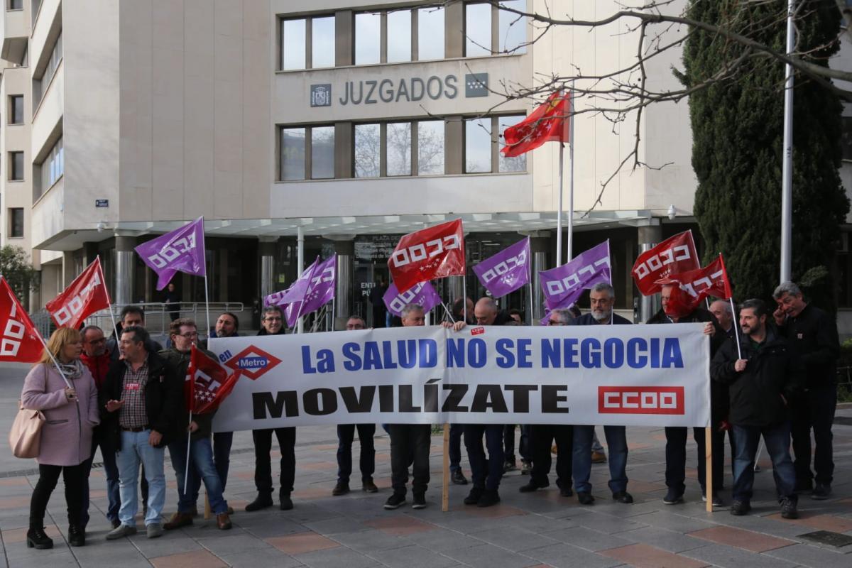 Concentracin ante los juzgados, el pasado mes de marzo