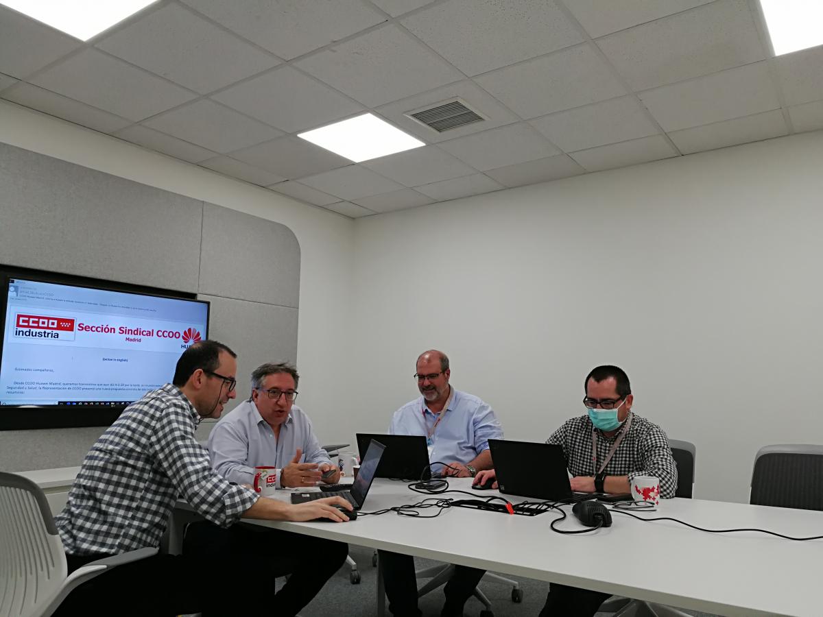 CCOO Huawei Madrid: Solicita a Huawei la entrada inmediata en teletrabajo
