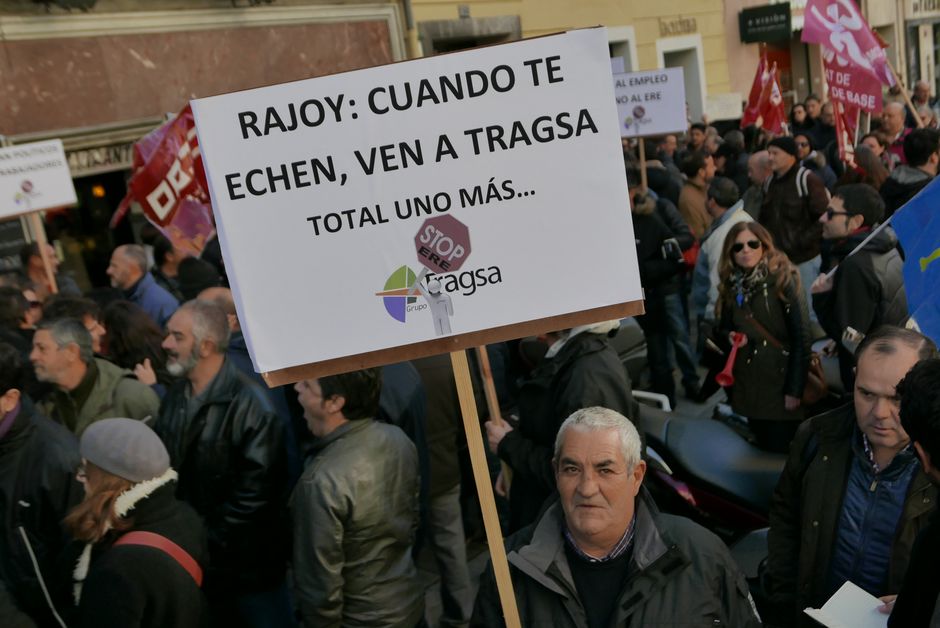 Manifestacin en protesta por los despidos en Tragsatec