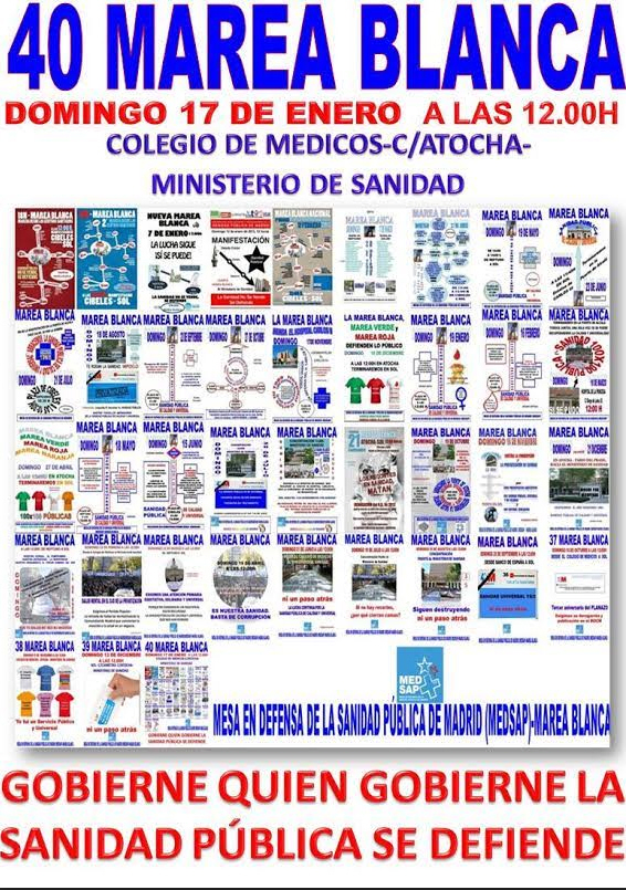 40 Marea Blanca en defensa de la sanidad pblica