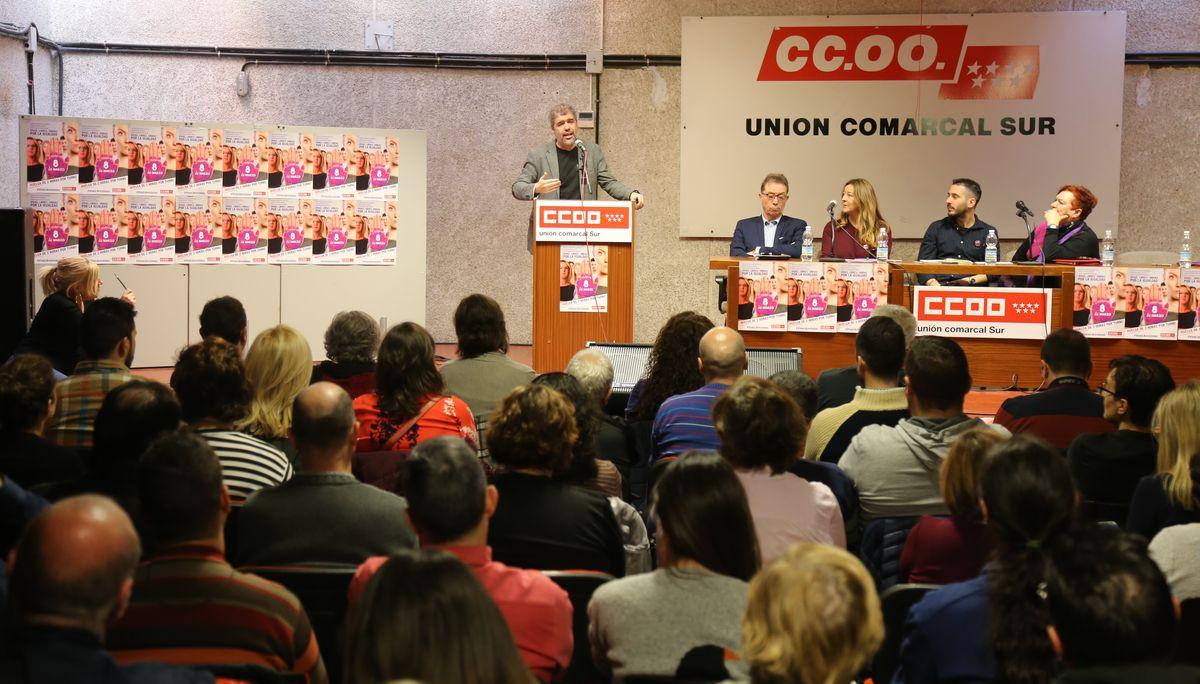 Un momento de la asamblea en Getafe
