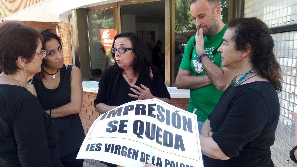 CCOO en defensa del ciclo de Artes Grficas en el IES La Paloma