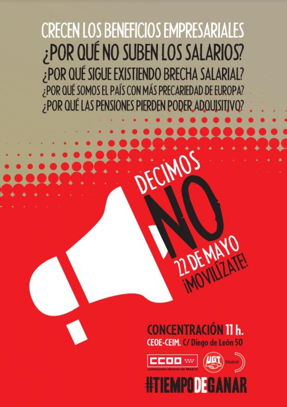 22 mayo por los salarios