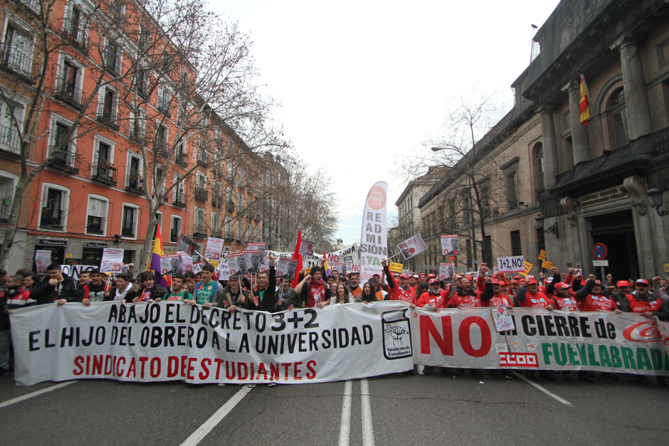 Manifestacin de estudiantes contra la reforma de grados universitarios, Madrid #Noal3mas2