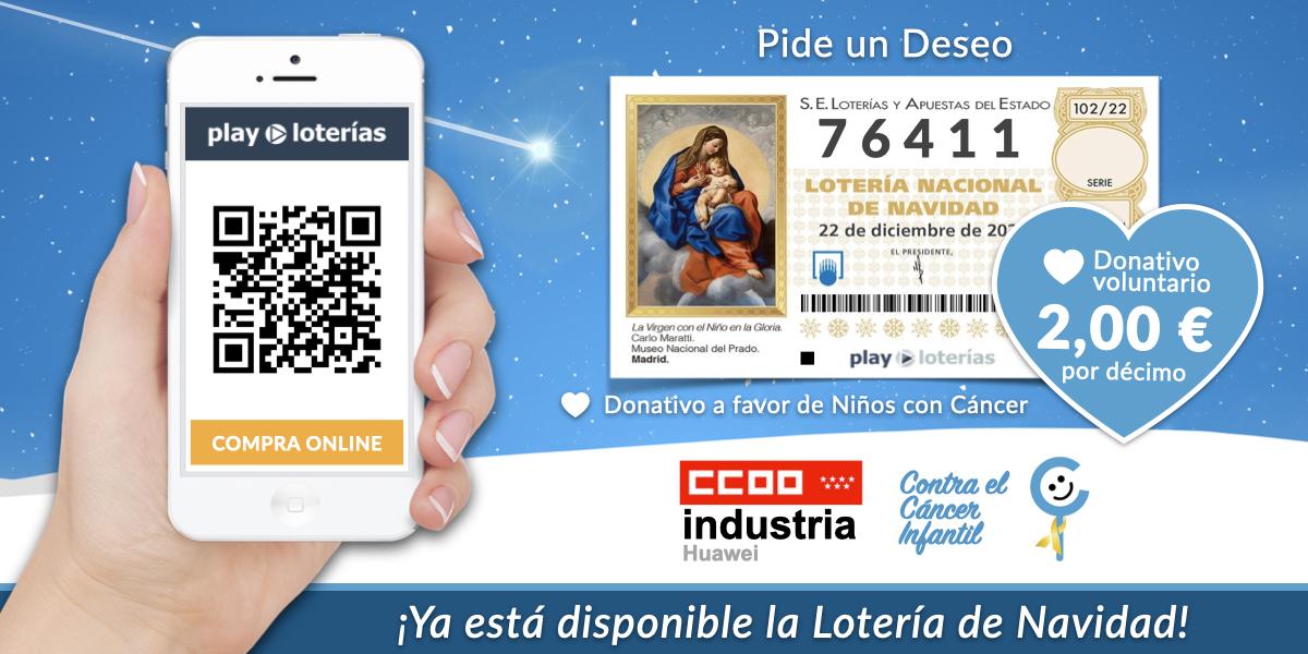 Lotera CCOO Huawei - Nios con Cncer