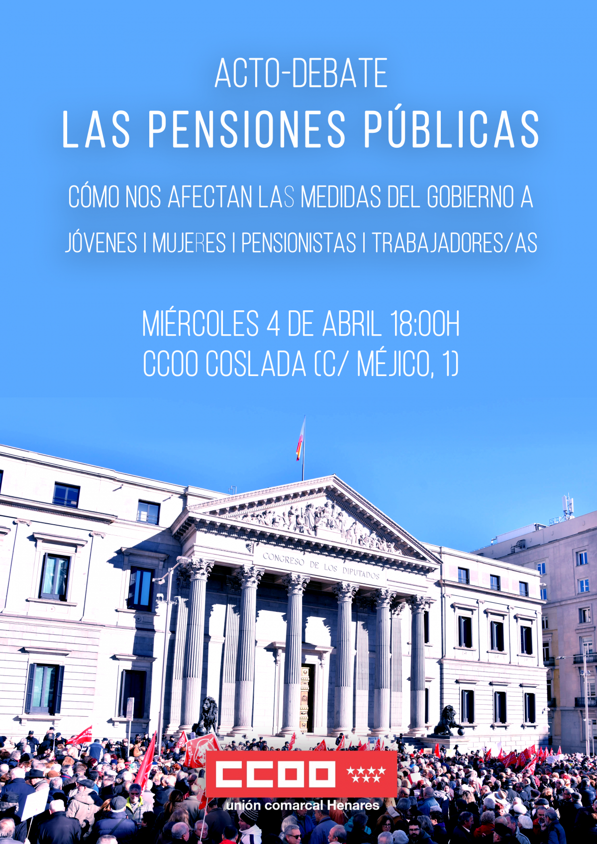 Acto por unas pensiones dignas en Coslada