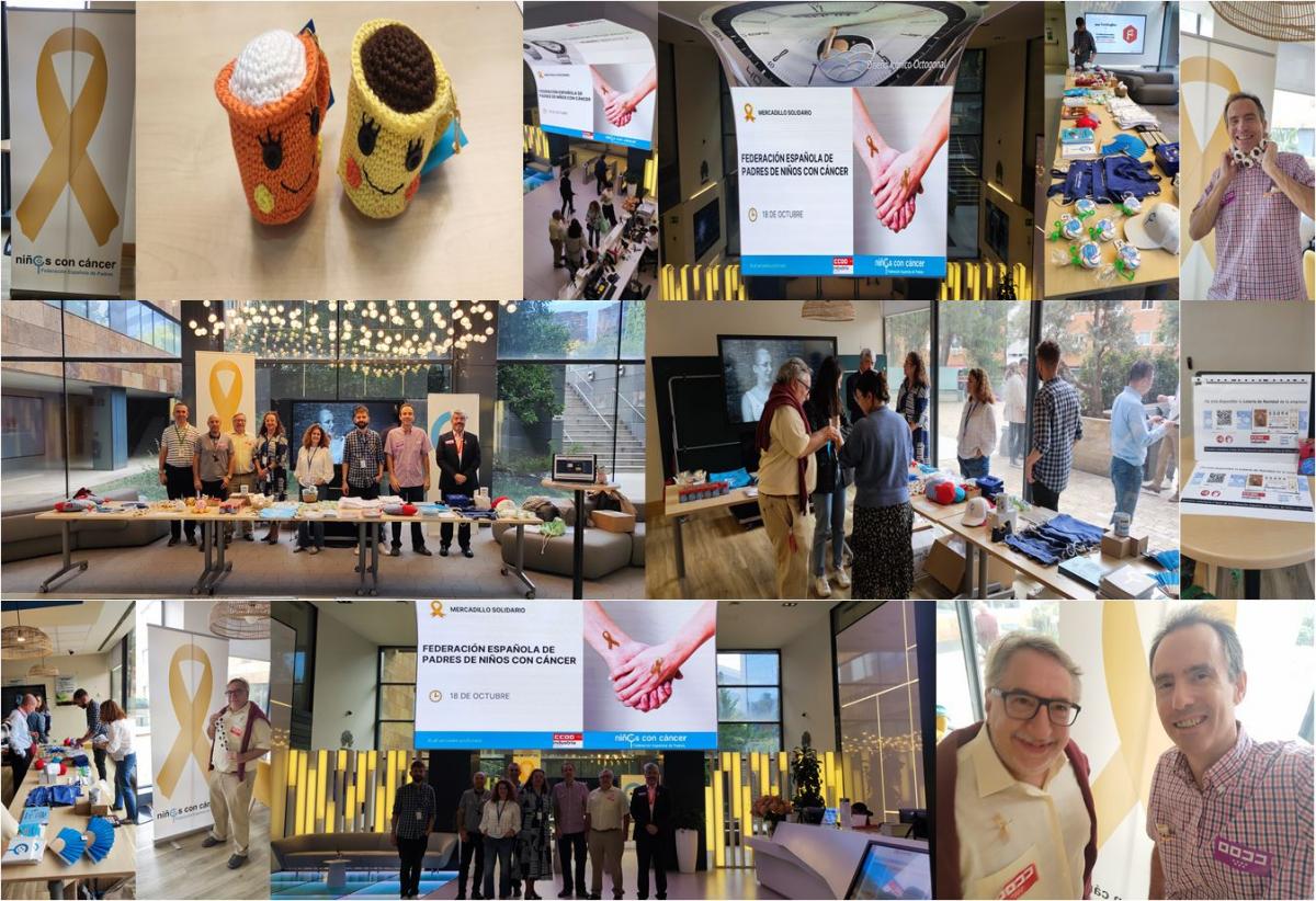 Collage Mercadillo Nios cib Cncer 2023