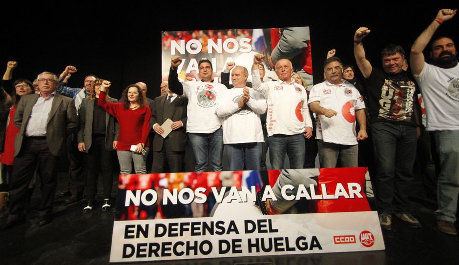 Acto de reconocimiento a la lucha de Los 8 de Airbus' y del sindicalismo en defensa del derecho de huelga