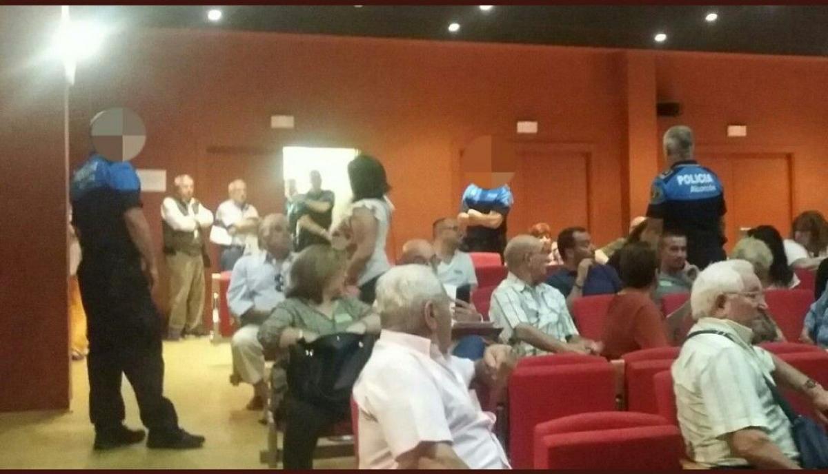 Momento del desalojo