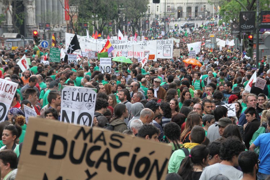 Manifestacin contra la LOMCE en Madrid