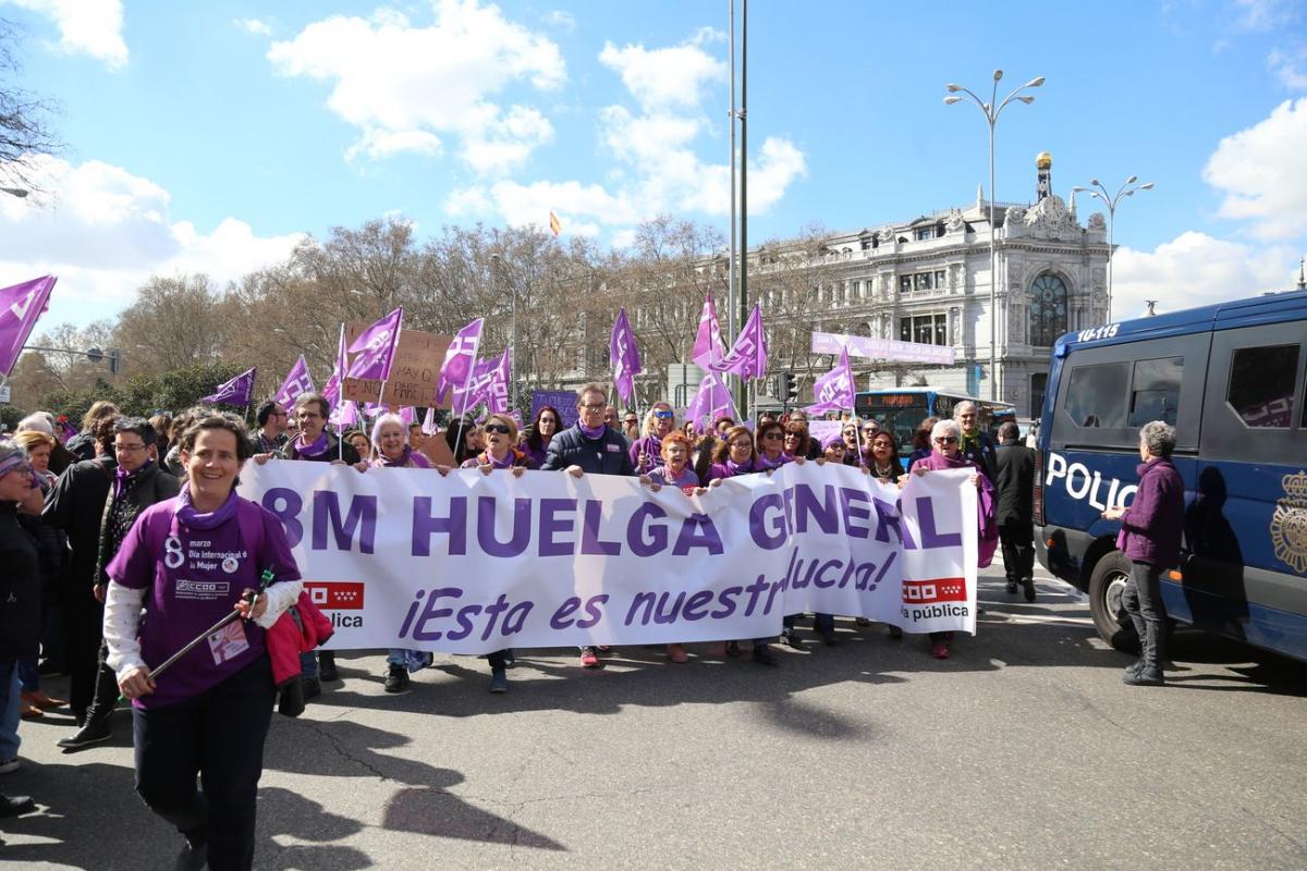 8M Da Internacional de la Mujer Trabajadora, concentracin en Cibeles