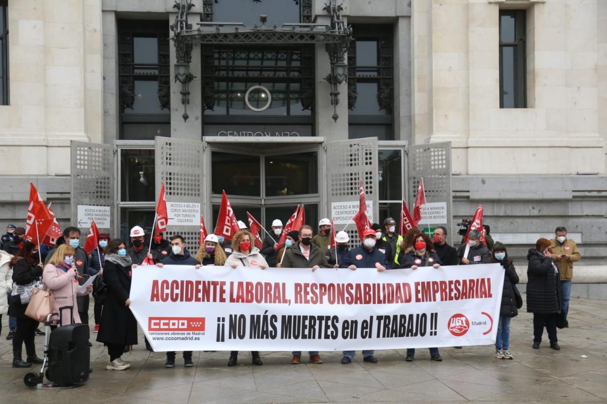 Concentracin sindical en Cibeles