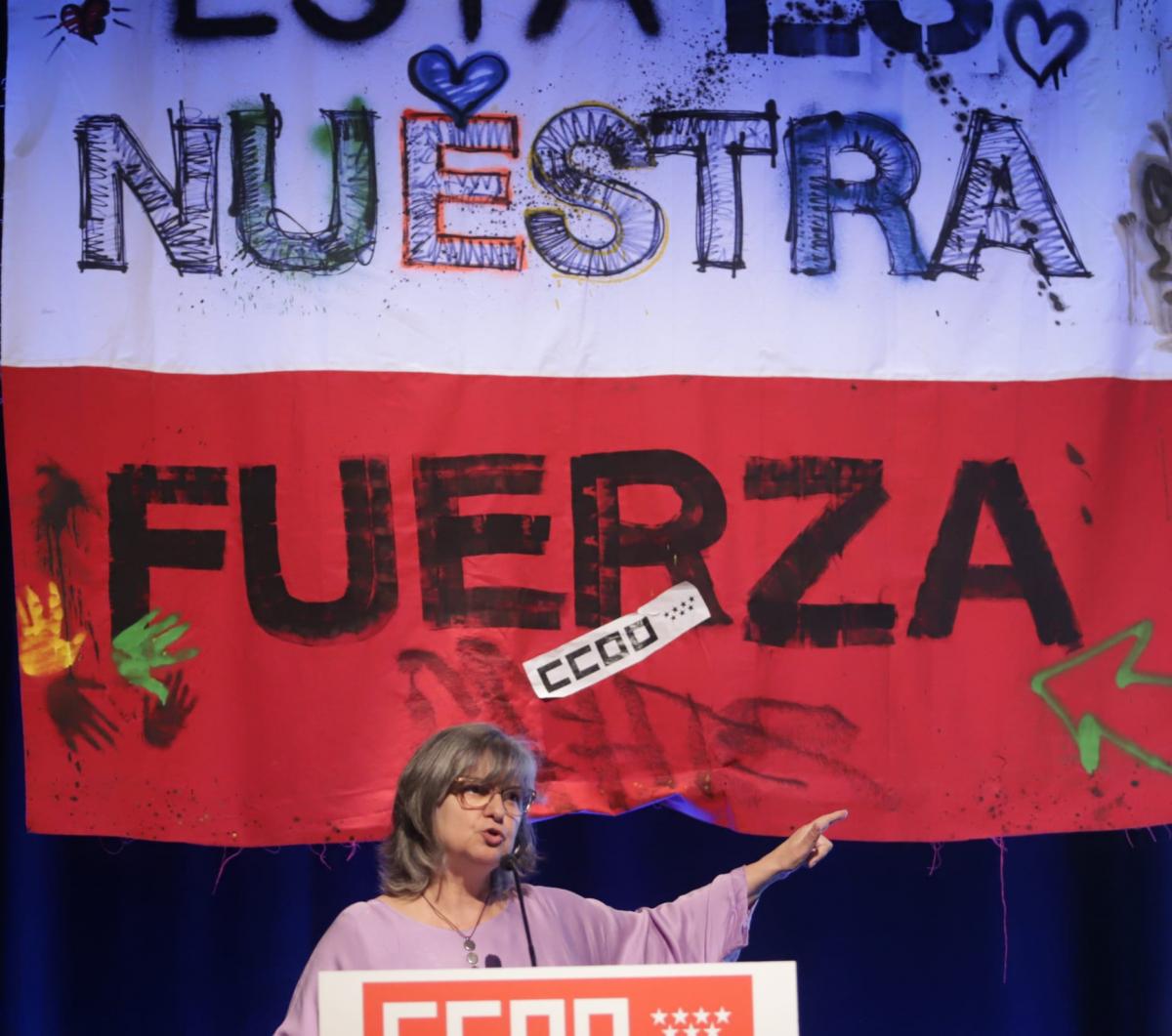 Paloma Lpez, durante la asamblea