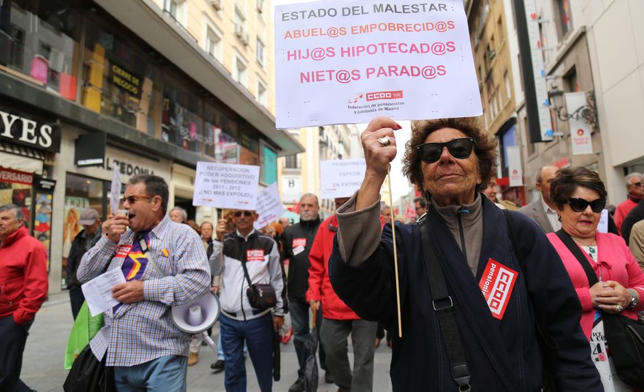 Manifestacin en defensa de las pensiones