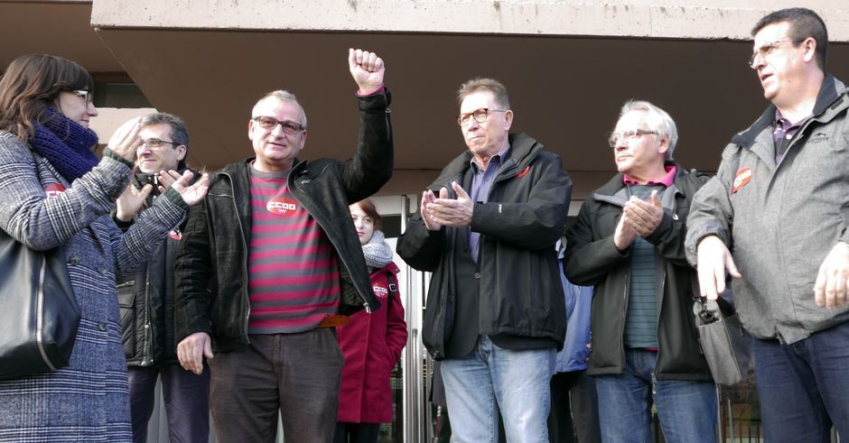 Concentracin de apoyo a Pedro Galeano y en defensa del Derecho de Huelga