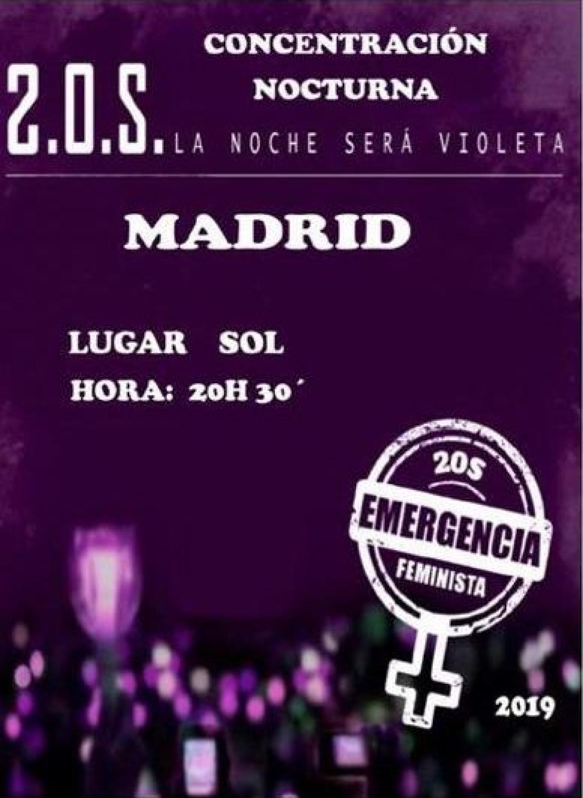 Concentracin contra la violencia machista en la Puerta del Sol de Madrid