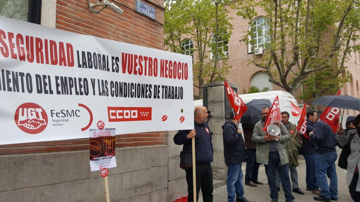 La plantilla de la empresa de seguridad Ariete reclama la aplicacin del convenio sectorial estatal