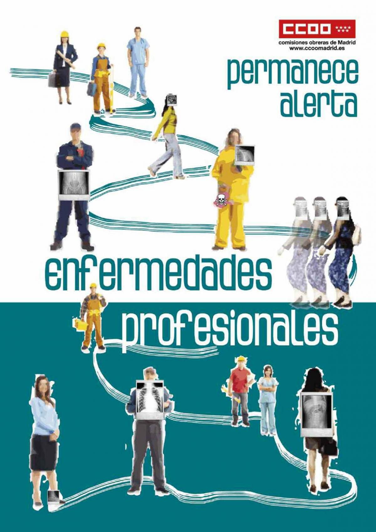 Folleto Enfermedades profesionales. Permanece alerta