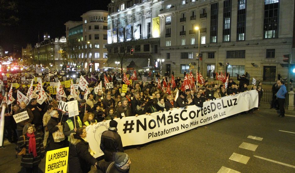 Manifestacin en Madrid contra la pobreza energtica